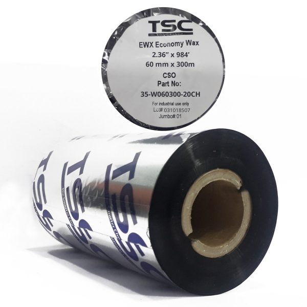 TSC Barcode Wax Ribbon- 60 mm x 300m