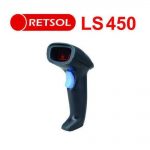 RETSOL LS450 Handheld Laser Barcode Scanner - Black