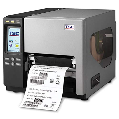 TSC TTP-2610MT 6" Wide Web Thermal Transfer Printer, 203 DPI, 12 IPS, Ethernet, USB, Parallel, RS-232, SD Card Reader, Clock, USB-A Host, 99-141A001-00LF